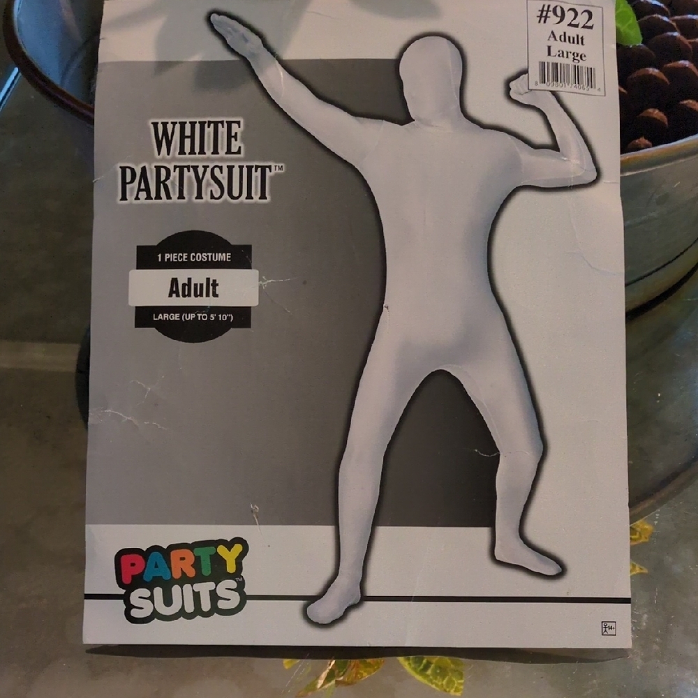 White PartySuit Adult Costume